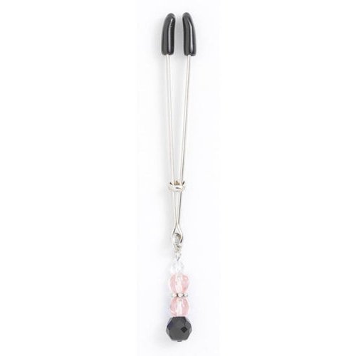 TWEEZER CLIT CLAMP W/PINK BEADS - SPF204
