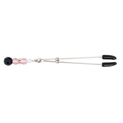 TWEEZER CLIT CLAMP W/PINK BEADS - SPF204