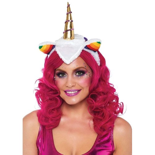 Unicorn Headband with Rainbow Wig Mane - A1962     10122