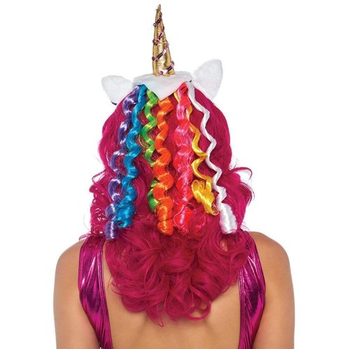Unicorn Headband with Rainbow Wig Mane - A1962     10122