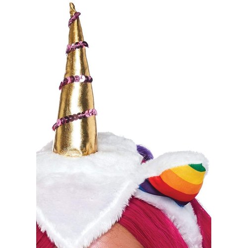 Unicorn Headband with Rainbow Wig Mane - A1962     10122