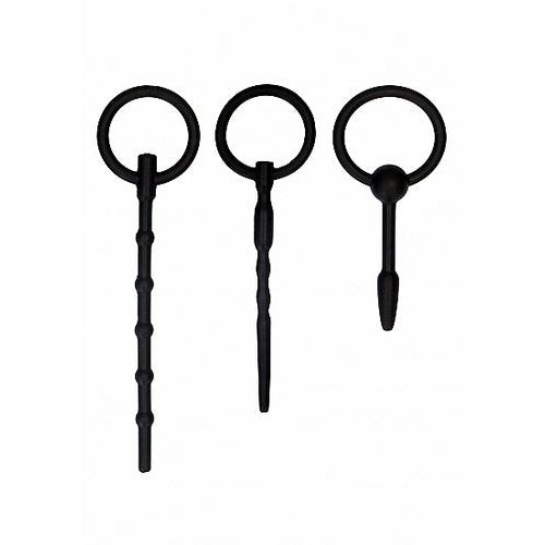 URETHRAL SOUNDING PLUG SET BLACK - SHTOU325BLK