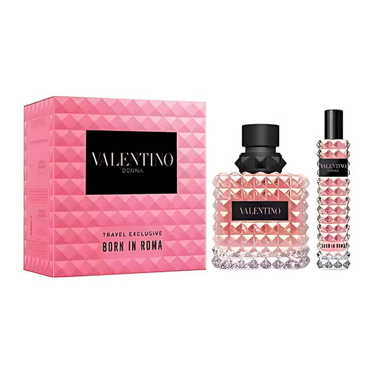 VALENTINO BORN IN ROMA 2PC SET, WOMEN'S GIFT SET, EDP-Pinkfoxxx