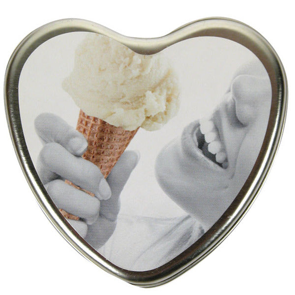 CANDLE 3 N 1 HEART EDIBLE VANILLA 4.7 OZ - EBHSCK002