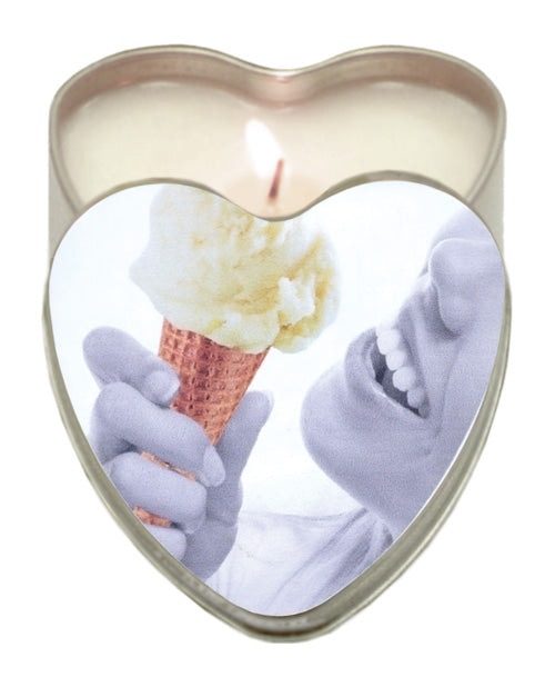 CANDLE 3 N 1 HEART EDIBLE VANILLA 4.7 OZ - EBHSCK002