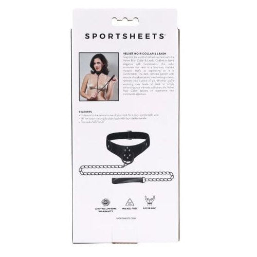 VELVET NOIR COLLAR & LEASH - SS37002