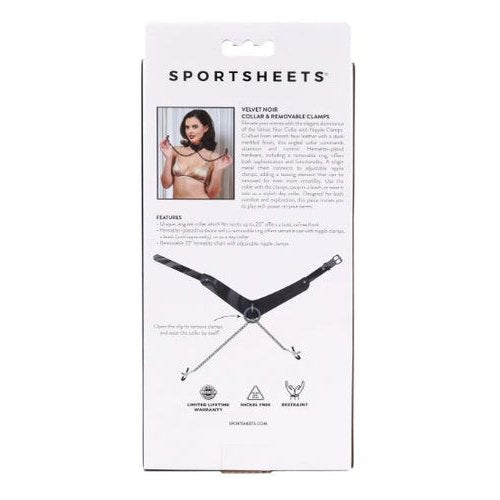 VELVET NOIR COLLAR & REMOVABLE CLAMPS - SS37004
