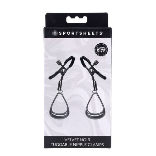 VELVET NOIR TUGGABLE NIPPLE CLAMPS - SS37005