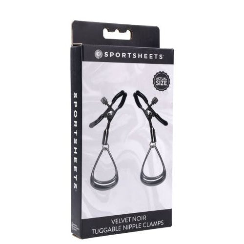 VELVET NOIR TUGGABLE NIPPLE CLAMPS - SS37005