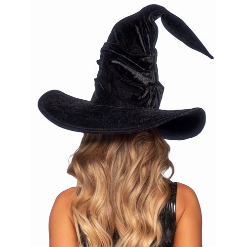 Velvet Ruched Witch Hat - A2903     00122