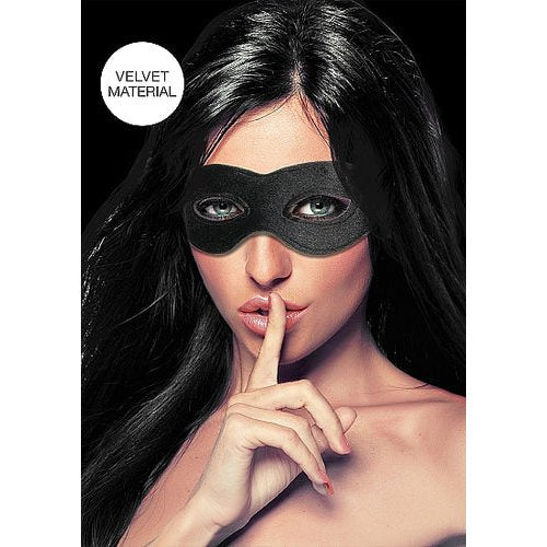 VELVET & VELCRO EYE MASK ADJUSTABLE BLACK - SHTOU522BLK