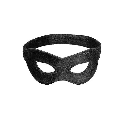 VELVET & VELCRO EYE MASK ADJUSTABLE BLACK - SHTOU522BLK