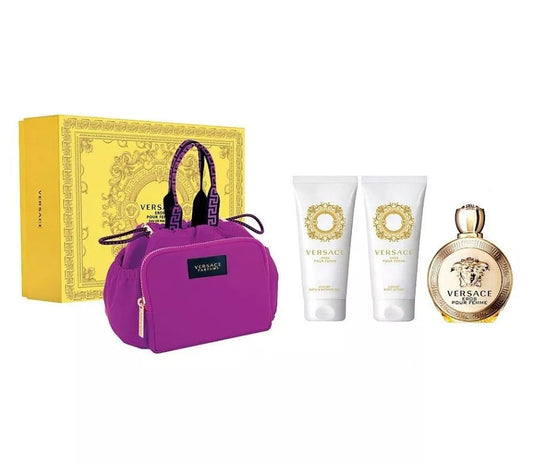 VERSACE LADIES EROS POUR FEMME EROS 3PC SET, UNISEX GIFT SET, EDT-Pinkfoxxx