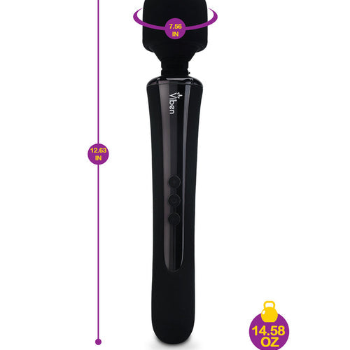 VIBEN OBSESSION INTENSE WAND LARGE MASSAGER BLACK - VB66101