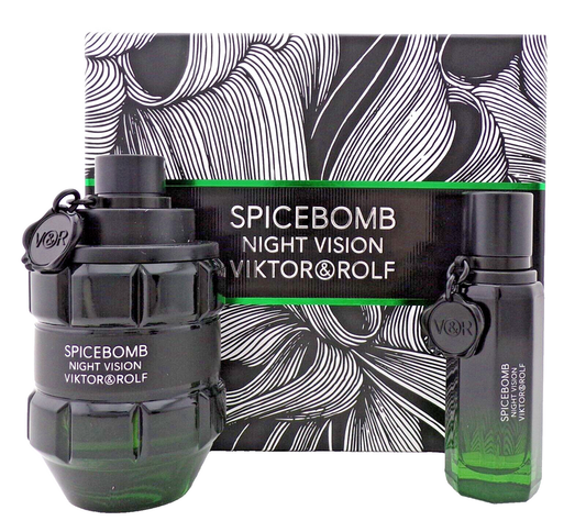 VIKTOR&ROLF SPICEBOMB NIGHT VISION 2PC SET, MEN'S GIFT SET, EDT-Pinkfoxxx