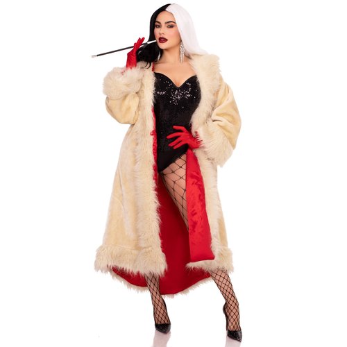 Villainess Satin Lined Faux-Fur Coat - 87309     40822