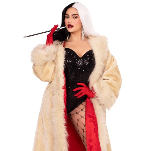 Villainess Satin Lined Faux-Fur Coat - 87309     40822