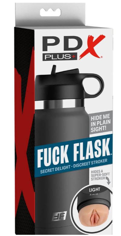 PDX PLUS FUCK FLASK SECRET DELIGHT DISCREET STROKER GREY BOTTLE LIGHT - PDRD62821