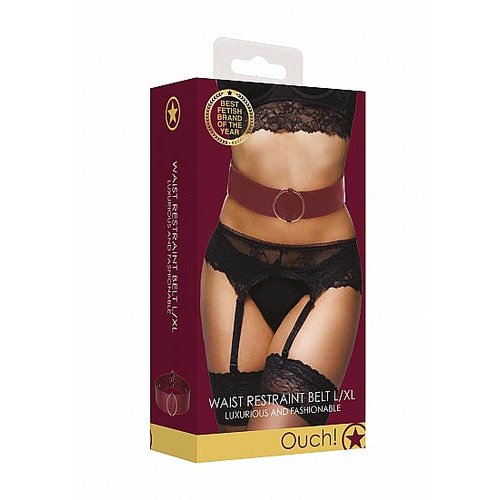 (WD) OUCH HALO WAIST BELT L/XL BURGUNDY - SHTOU589BURLXL