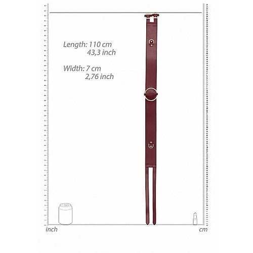 (WD) OUCH HALO WAIST BELT L/XL BURGUNDY - SHTOU589BURLXL