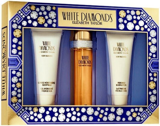 WHITE DIAMOND 3PC SET, WOMEN'S GIFT SET, EDT-Pinkfoxxx