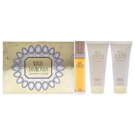 WHITE DIAMOND 3PC SET, WOMEN'S GIFT SET, EDT-Pinkfoxxx