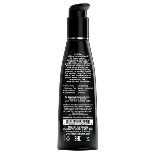 Wicked Ultra Silicone Lube Fragrance Free 4oz