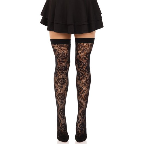 Wild Rose Net Thigh Highs - 6216      00122