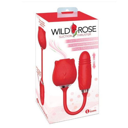 WILD ROSE & THRUSTER RECHARGEABLE SUCTION VIBRATOR VIBRATOR - IB1702