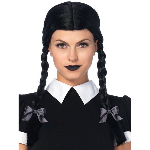 Women's Braided Wednesday Costume Cosplay Wig - SK0001    00122