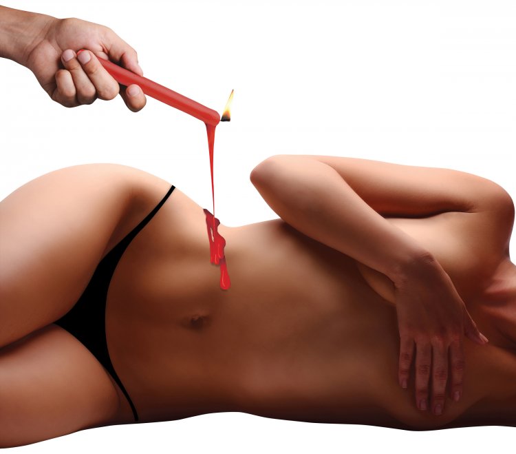 MASTER SERIES FIRE STICKS FETISH DRIP CANDLE SET OF 3 RED - XRAG364RD