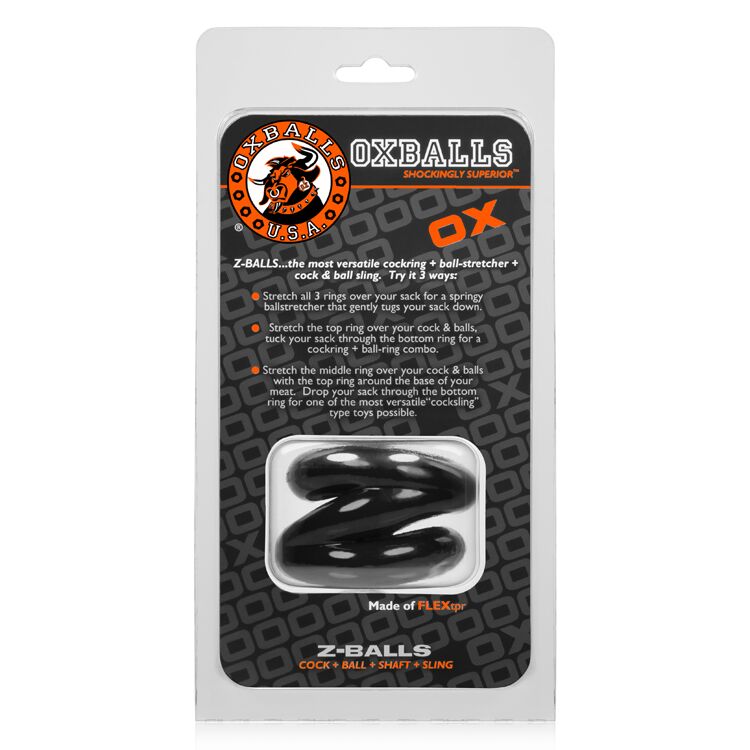 Z BALLS Z SHAPED BALLSTRETCHER ATOMIC JOCK BLACK (NET) - OXAJ1070BLK