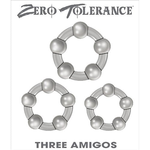 ZERO TOLERANCE THREE AMIGOS COCK RINGS - ENZECR33122