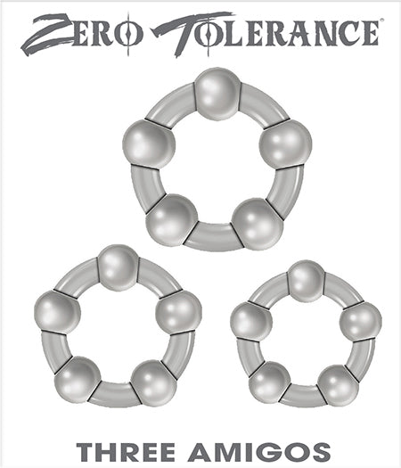 ZERO TOLERANCE THREE AMIGOS COCK RINGS - ENZECR33122