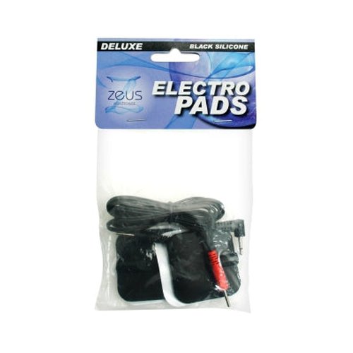 ZEUS ELECTROSEX BLACK ADHESIVE SILICONE PADS PAIR - XRAC212