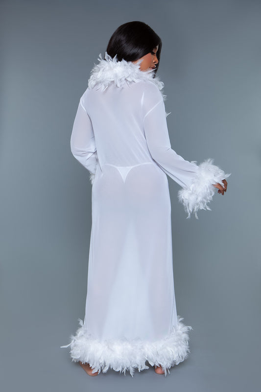 BW834W Glamour Robe White