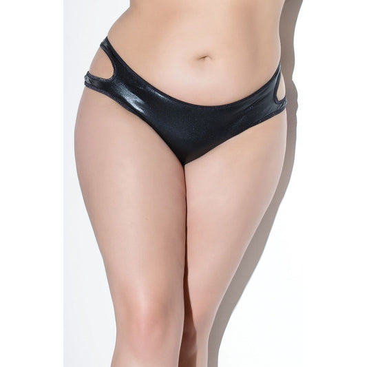 D9349X - Diva Wet Look Crotchless Panty