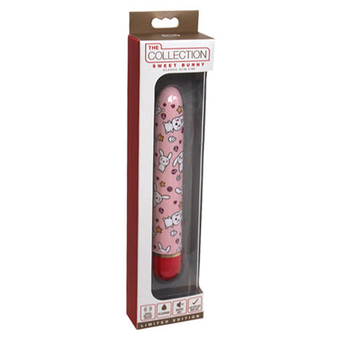 Blush The Collection Sweet Bunny Classic Slimline Vibrator Red - Pinkfoxxx