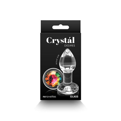 Crystal Desires Rainbow Gem Glass Plug Small - Pinkfoxxx