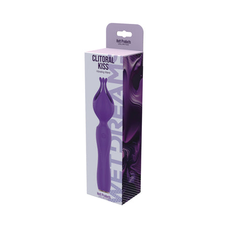 Wet Dreams Clitoral Kiss Flower Petal Silicone Vibrator Purple - Pinkfoxxx